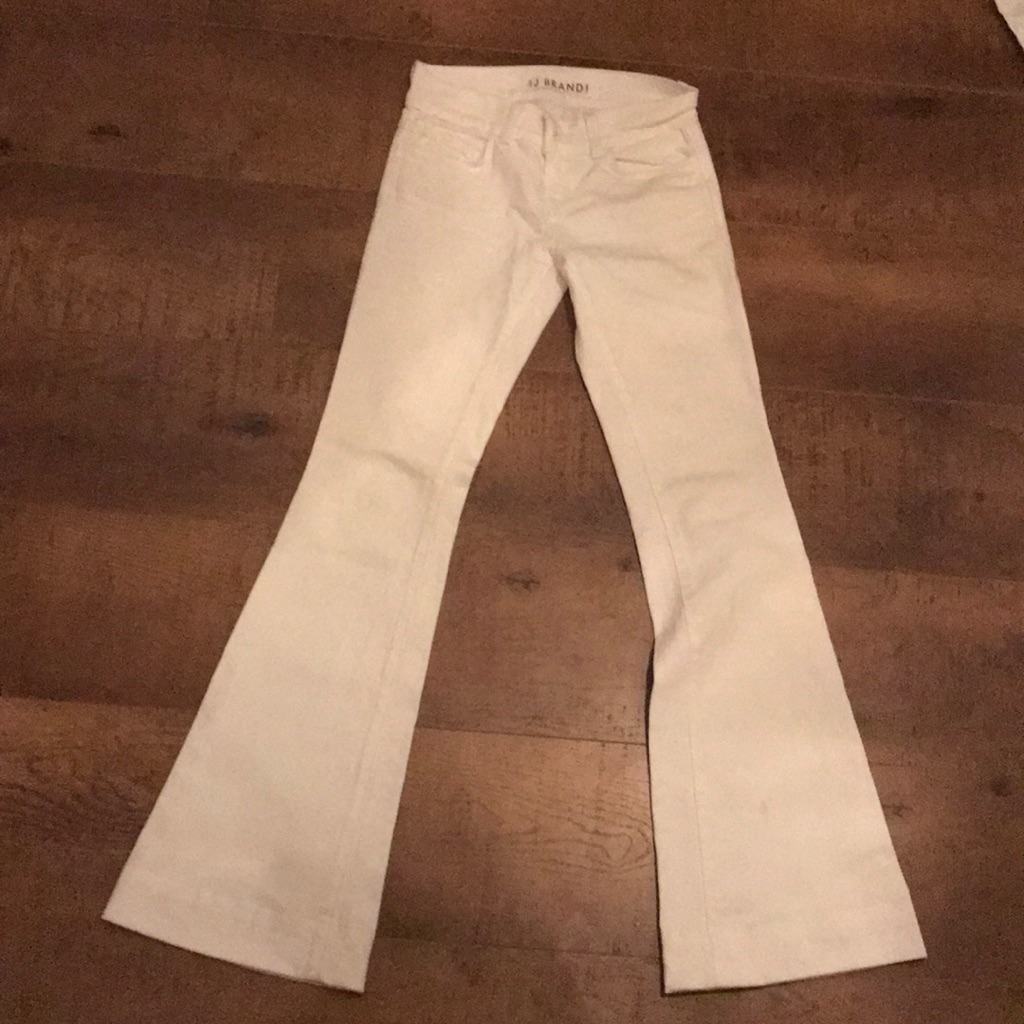 J Brand White Bell Bottoms